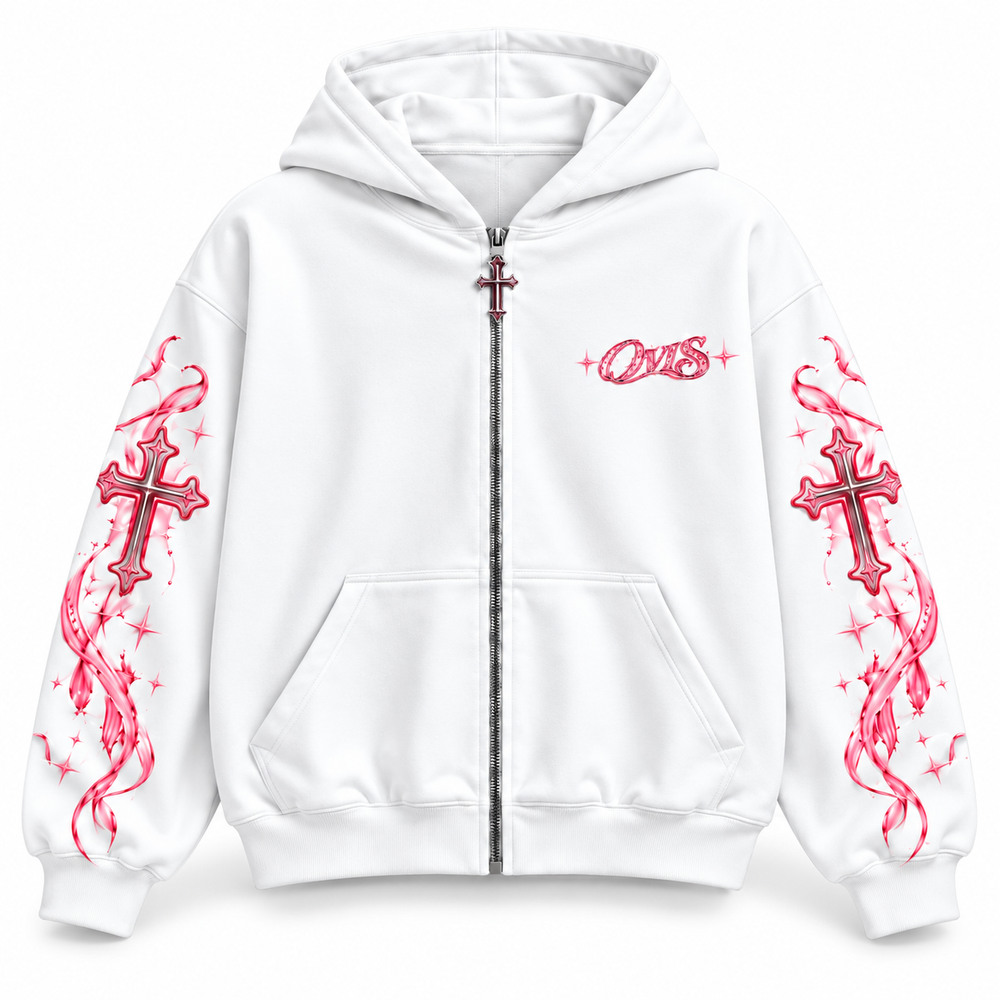 OVIS Divine Cross Zip Hoodie