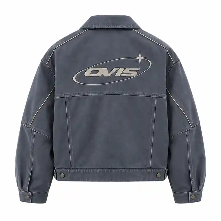 OVIS Orbit Washed Jacket gris lavado – espalda