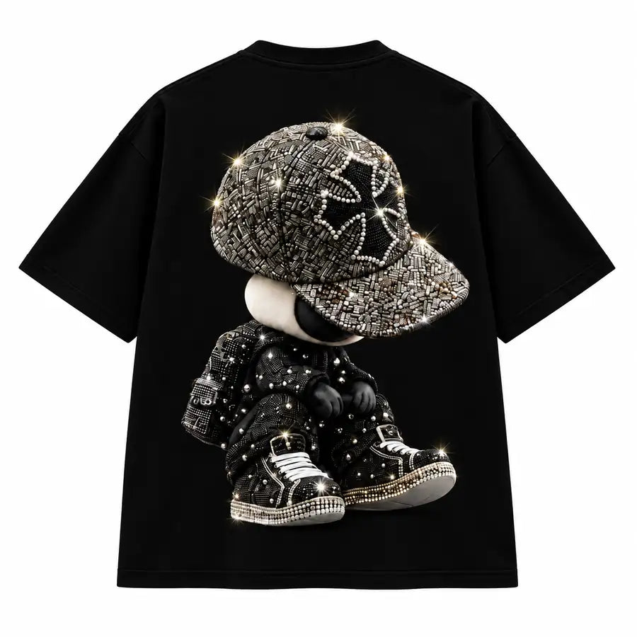 OVIS Crystal Kid Tee negra — espalda
