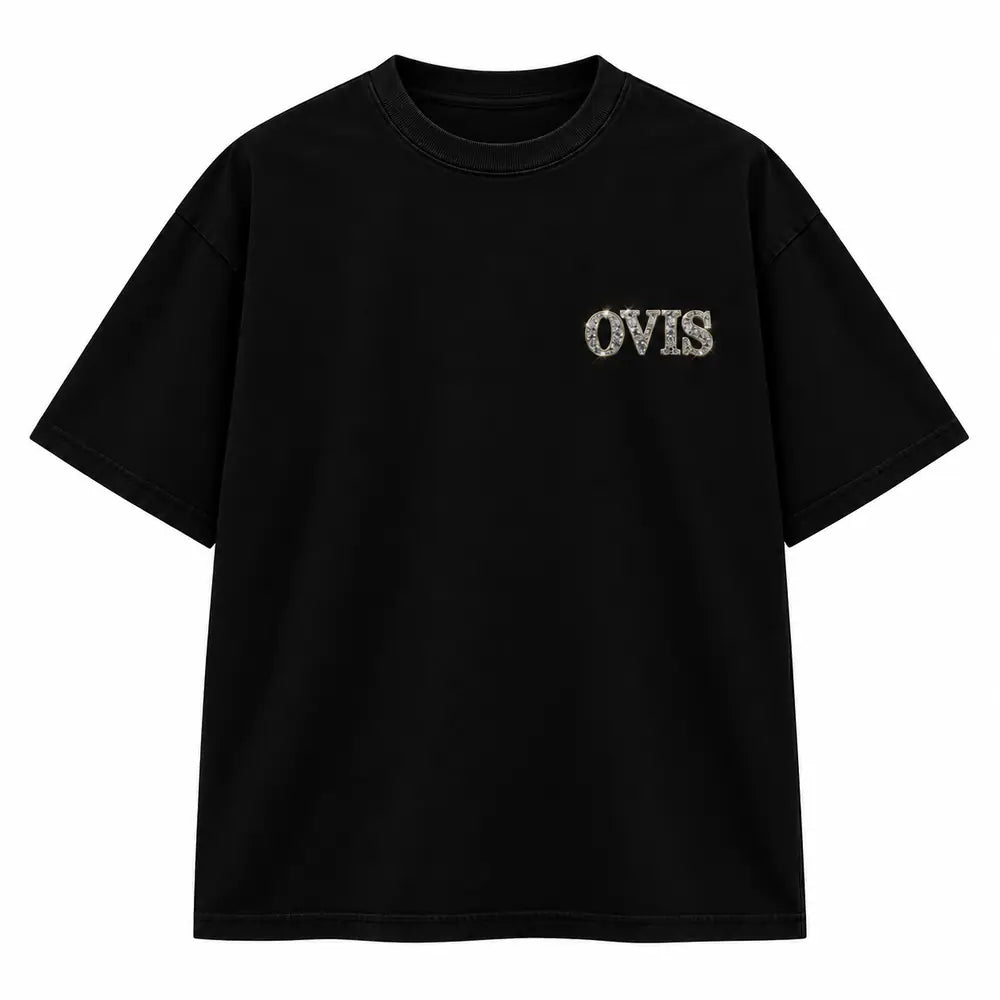 OVIS Crystal Kid Tee negra — frontal