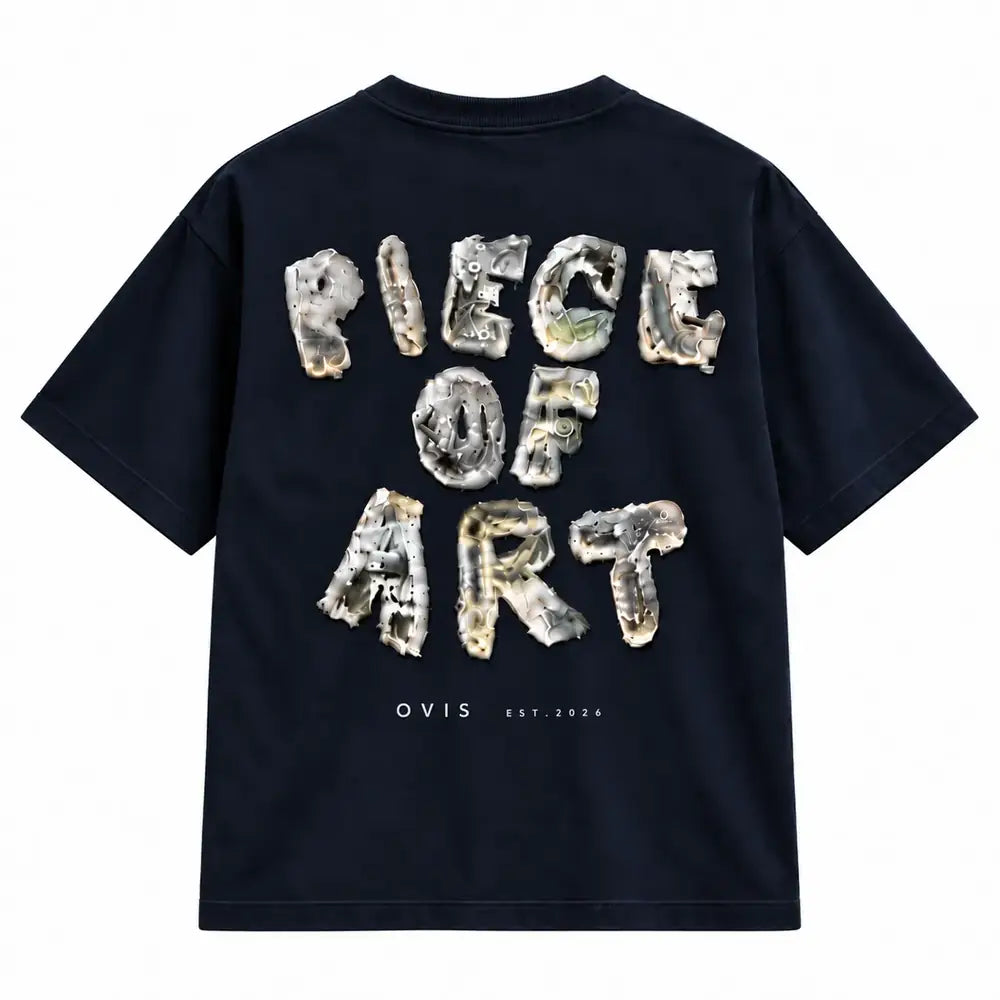 OVIS Piece of Art Tee azul marino — espalda