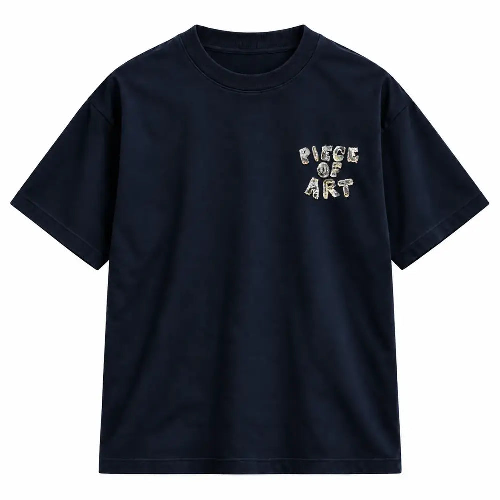 OVIS Piece of Art Tee azul marino — frontal
