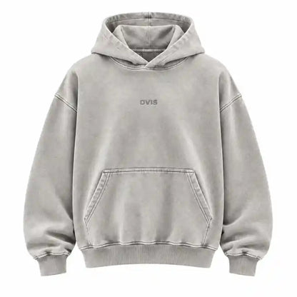 OVIS Varsity Pullover Hoodie gris piedra – frontal